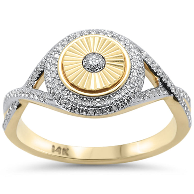 SPECIAL!.15ct G SI 14K Yellow Gold Unique Elegant Diamond Ring Size 6.5