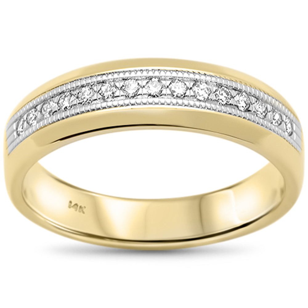 SPECIAL! .26ct G SI 14K Yellow Gold Men's Round Diamond Wedding Band Ring Size 10
