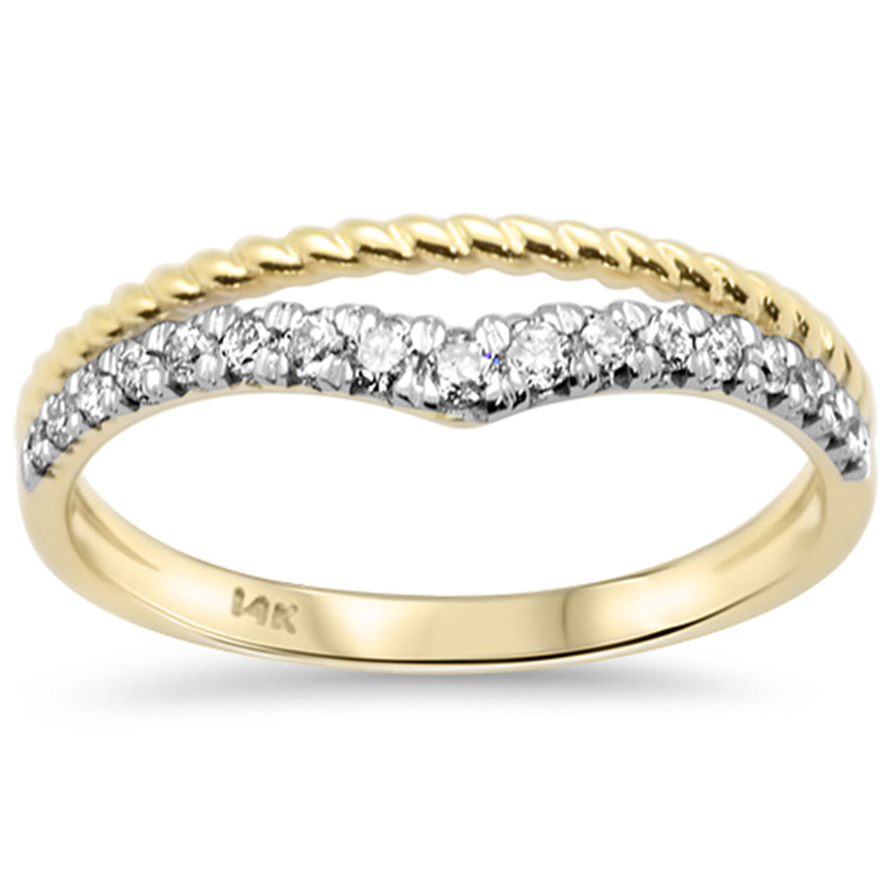 SPECIAL! .23ct G SI 14K Yellow Gold Round Diamond Band Ring Size 6.5