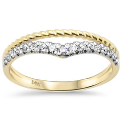 SPECIAL! .23ct G SI 14K Yellow Gold Round Diamond Band Ring Size 6.5
