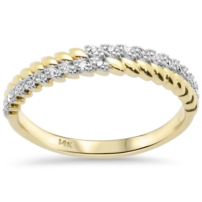 SPECIAL! .11ct G SI 14K Yellow Gold Round Diamond Band Ring Size 6.5