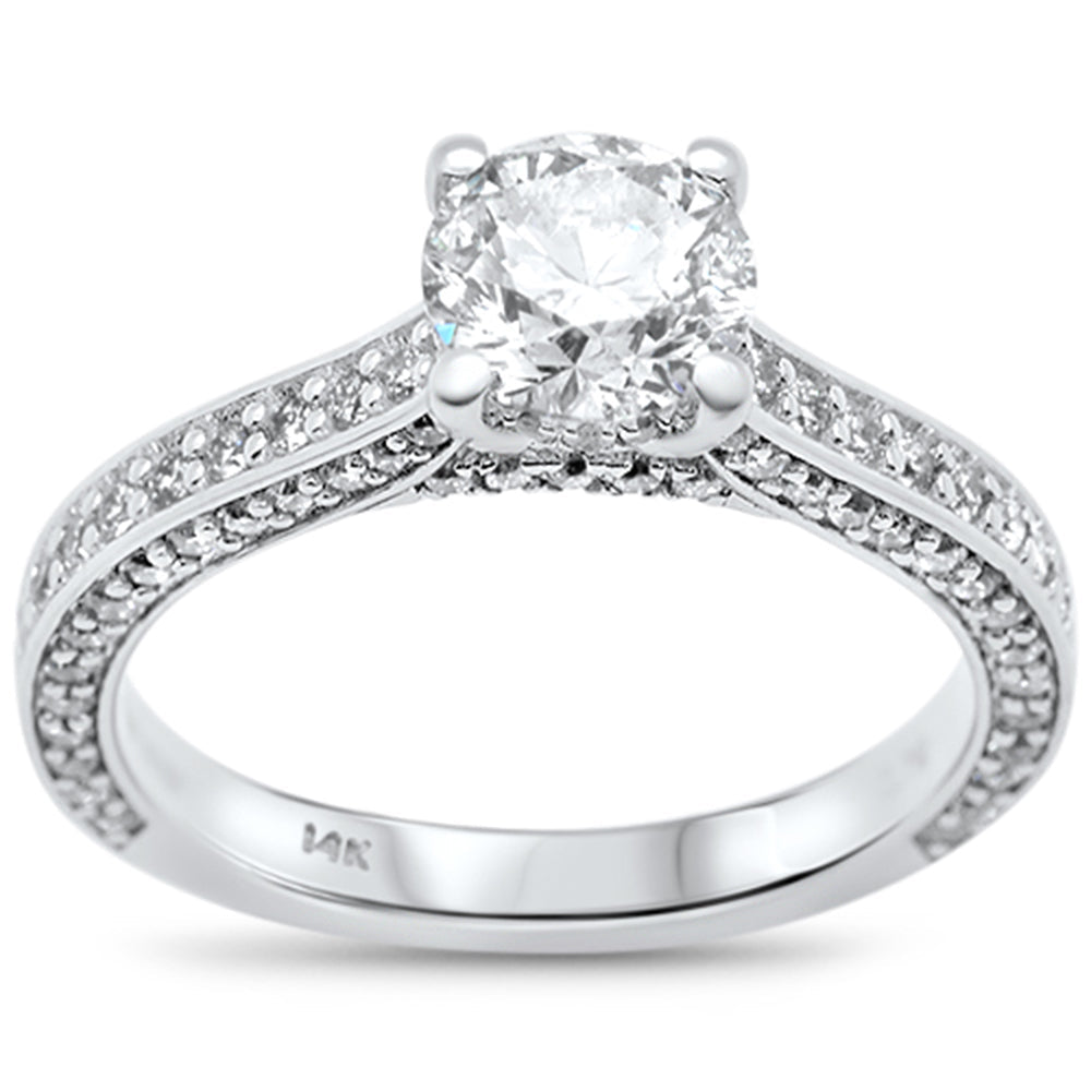 SPECIAL! 1.87ct G SI 14K White Gold Round Diamond Solitaire Engagement Ring Size 6.5