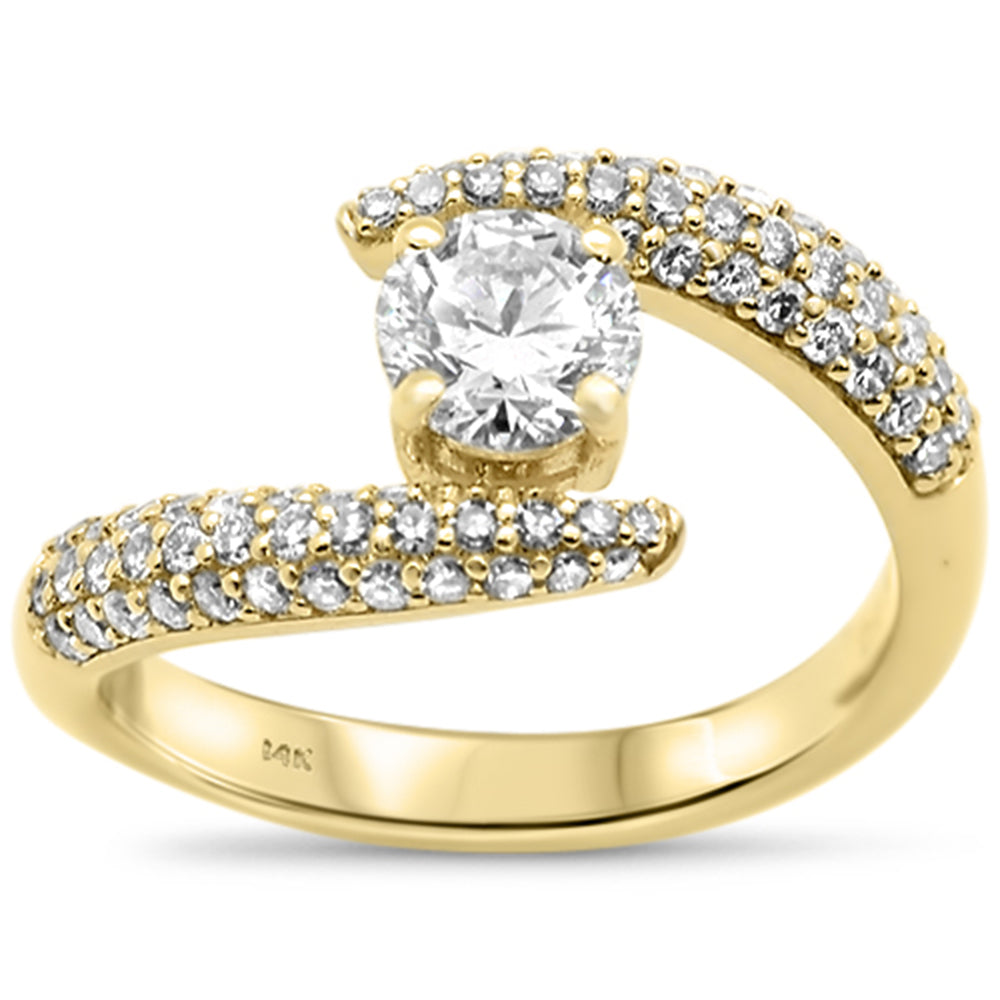 SPECIAL!1.28ct G SI 14K Yellow Gold Modern Round Diamond Engagement Solitaire Ring Size 6.5
