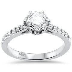 SPECIAL!1.26ct G SI 14K White Gold Round Diamond Solitaire Engagement Ring Size 6.5