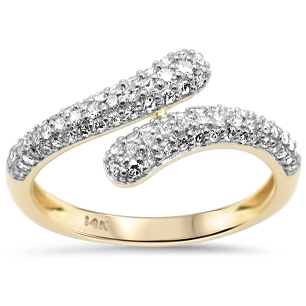 SPECIAL!.51ct G SI 14K Yellow Gold Diamond Wrap around Ring Band Size 6.5