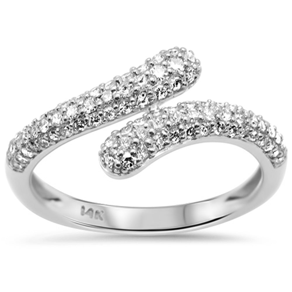 SPECIAL!.50ct G SI 14K White Gold Diamond Wrap Around Ring Band Size 6.5
