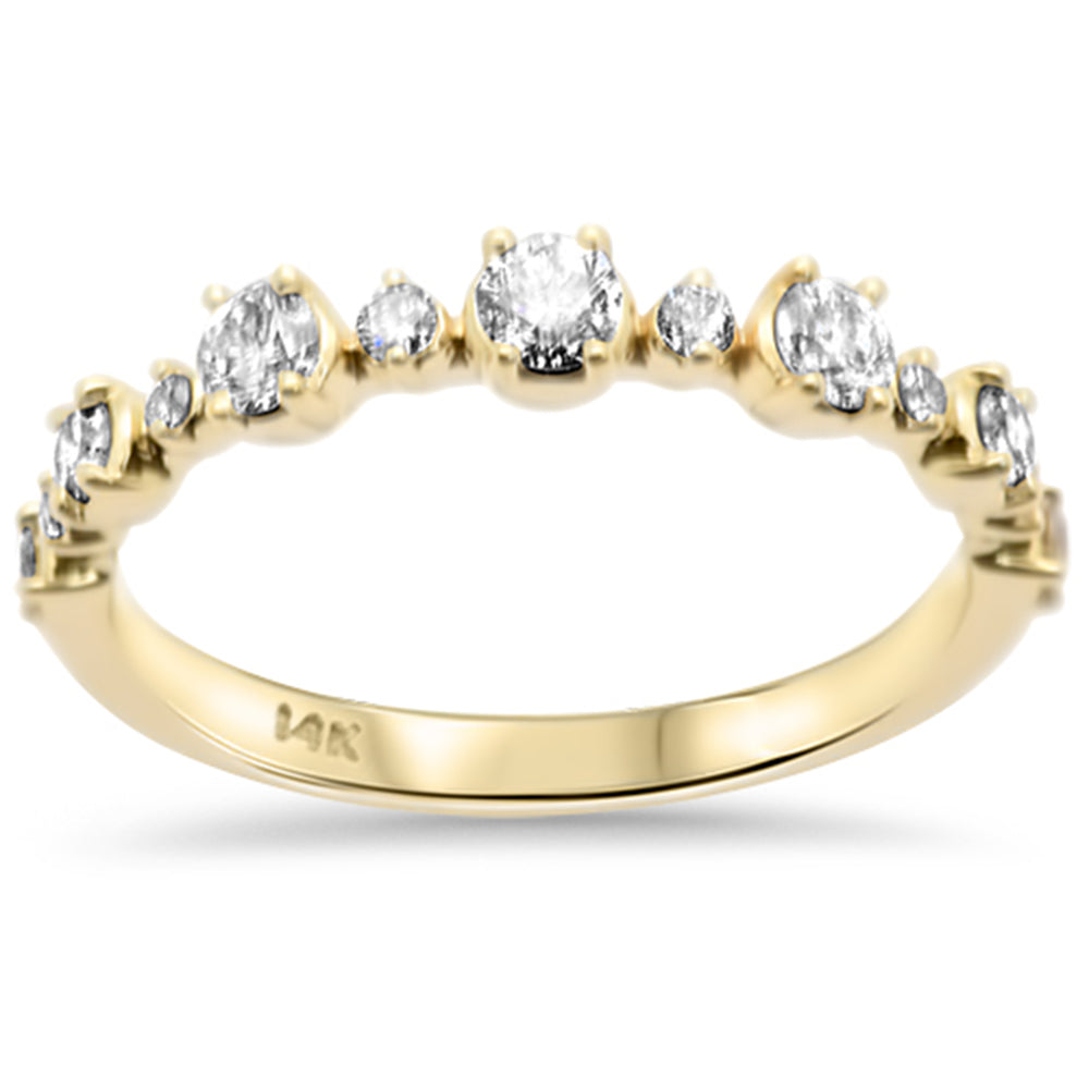 SPECIAL!.48ct G SI 14K Yellow Gold Round Diamond Ring Band Size 6.5