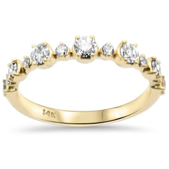 SPECIAL!.48ct G SI 14K Yellow Gold Round Diamond Ring Band Size 6.5