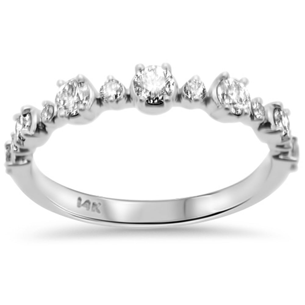 SPECIAL!.47ct G SI 14K White Gold Round Diamond Ring Band Size 6.5