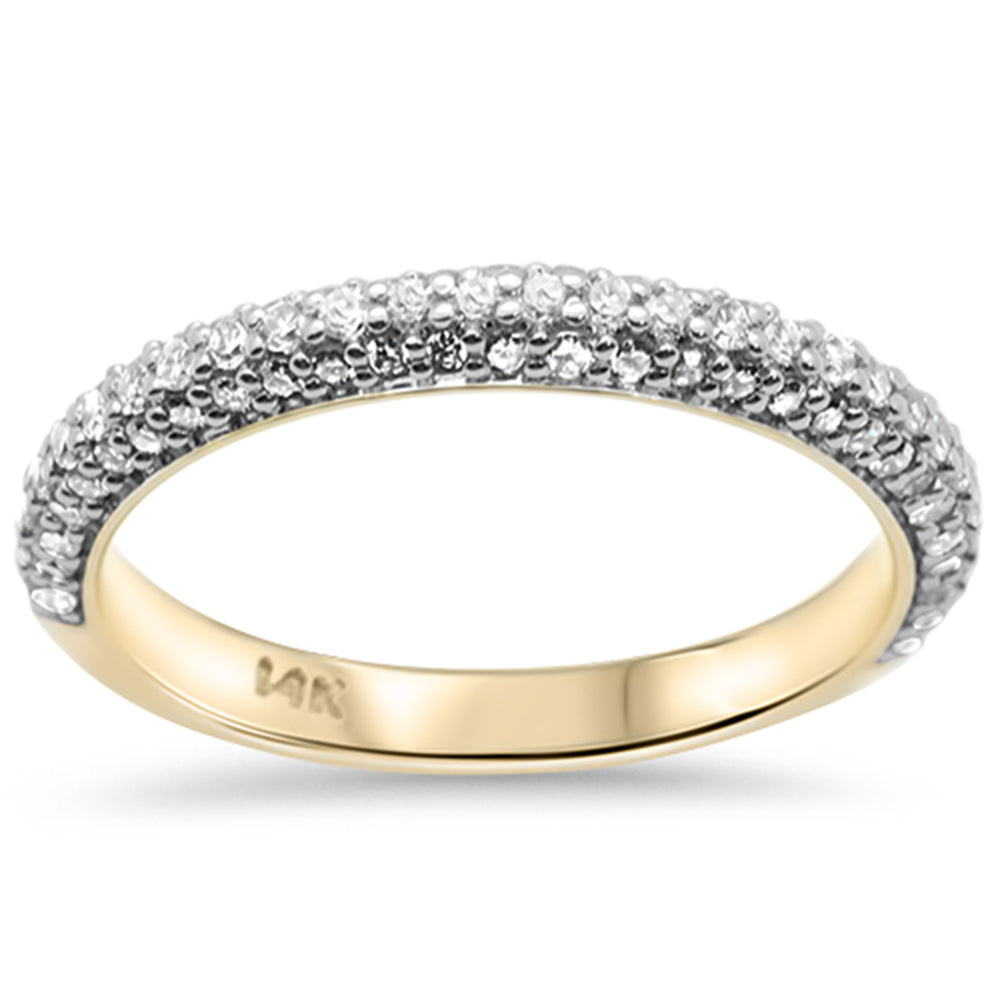 SPECIAL!.49ct G SI 14K Yellow Gold Diamond Rounded Ring Band Size 6.5