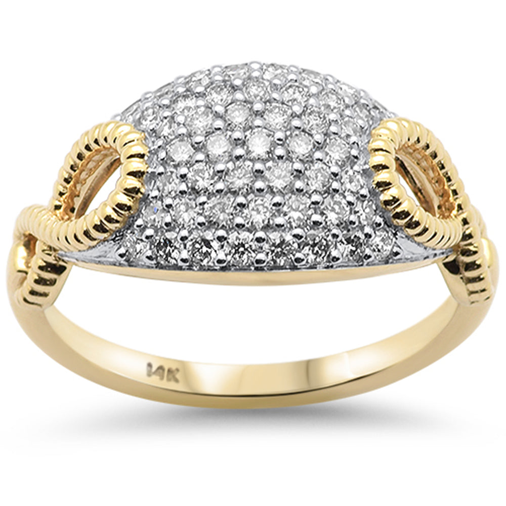 SPECIAL!.49ct G SI 14K Yellow Gold Pave Set Diamond Band Ring Size 6.5