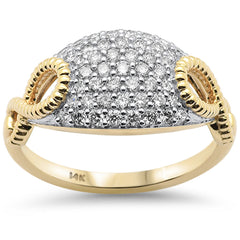 SPECIAL!.49ct G SI 14K Yellow Gold Pave Set Diamond Band Ring Size 6.5