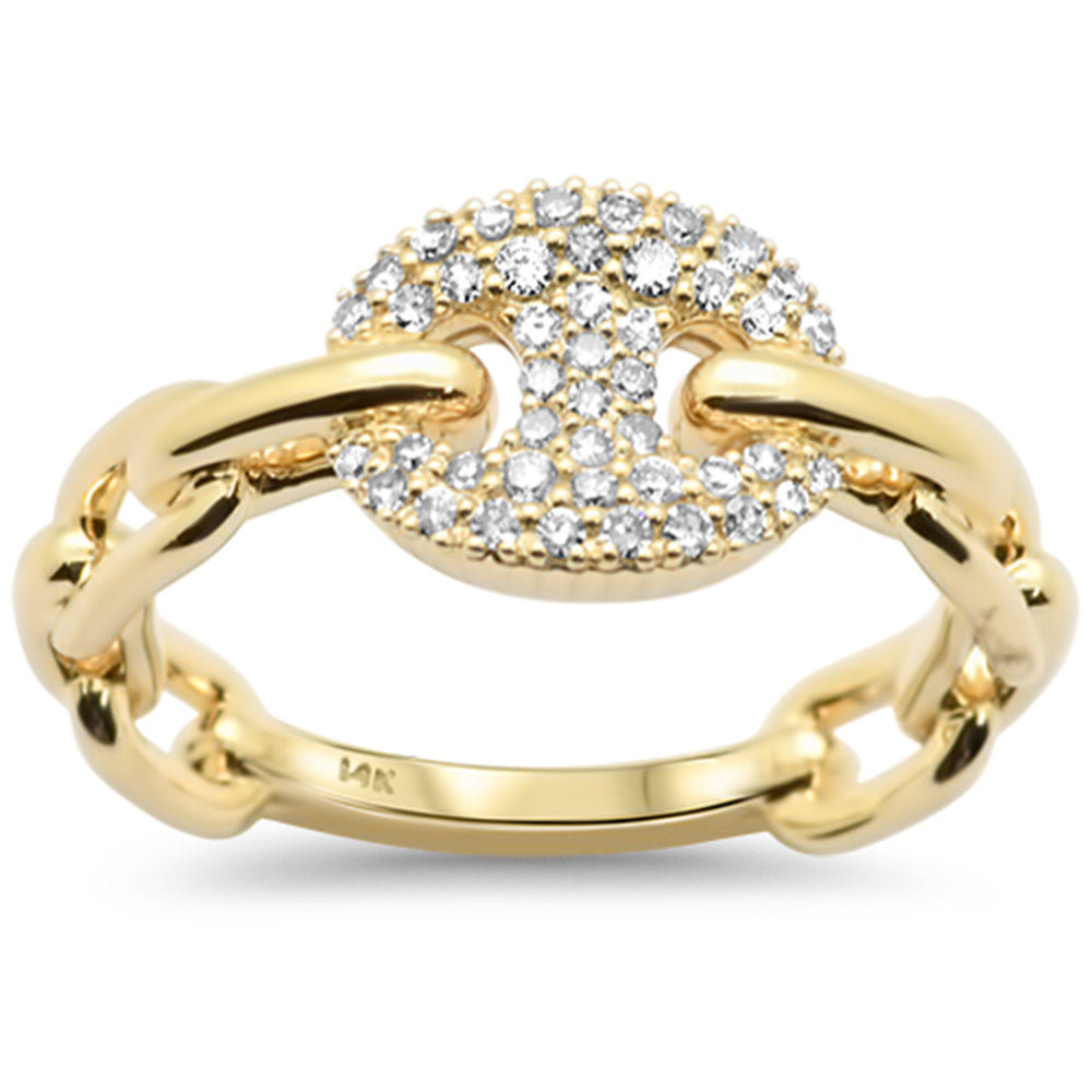 SPECIAL!.25ct G SI 14K Yellow Gold Mariner Link Style Diamond Ring Size 6.5