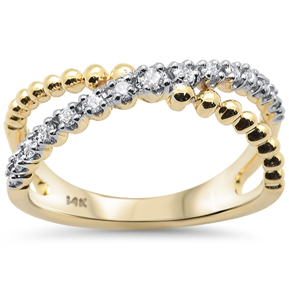 SPECIAL! .21ct G SI 14K Yellow Gold Diamond Wrap Around Ring Band Size 6.5