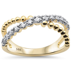 SPECIAL! .21ct G SI 14K Yellow Gold Diamond Wrap Around Ring Band Size 6.5