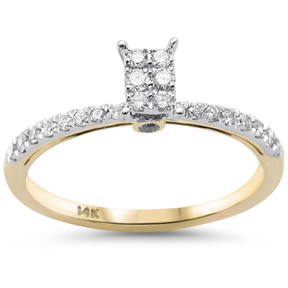 SPECIAL! .34ct G SI 14K Yellow Gold Radiant Shape Diamond Engagement Ring Size 6.5