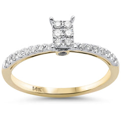 SPECIAL! .34ct G SI 14K Yellow Gold Radiant Shape Diamond Engagement Ring Size 6.5