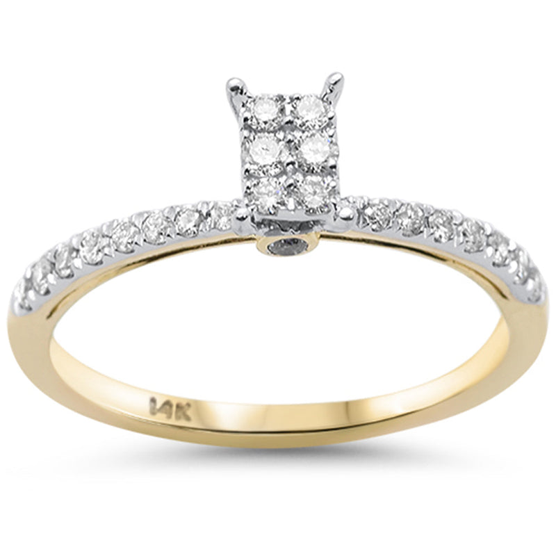 SPECIAL! .34ct G SI 14K Yellow Gold Radiant Shape Diamond Engagement Ring Size 6.5