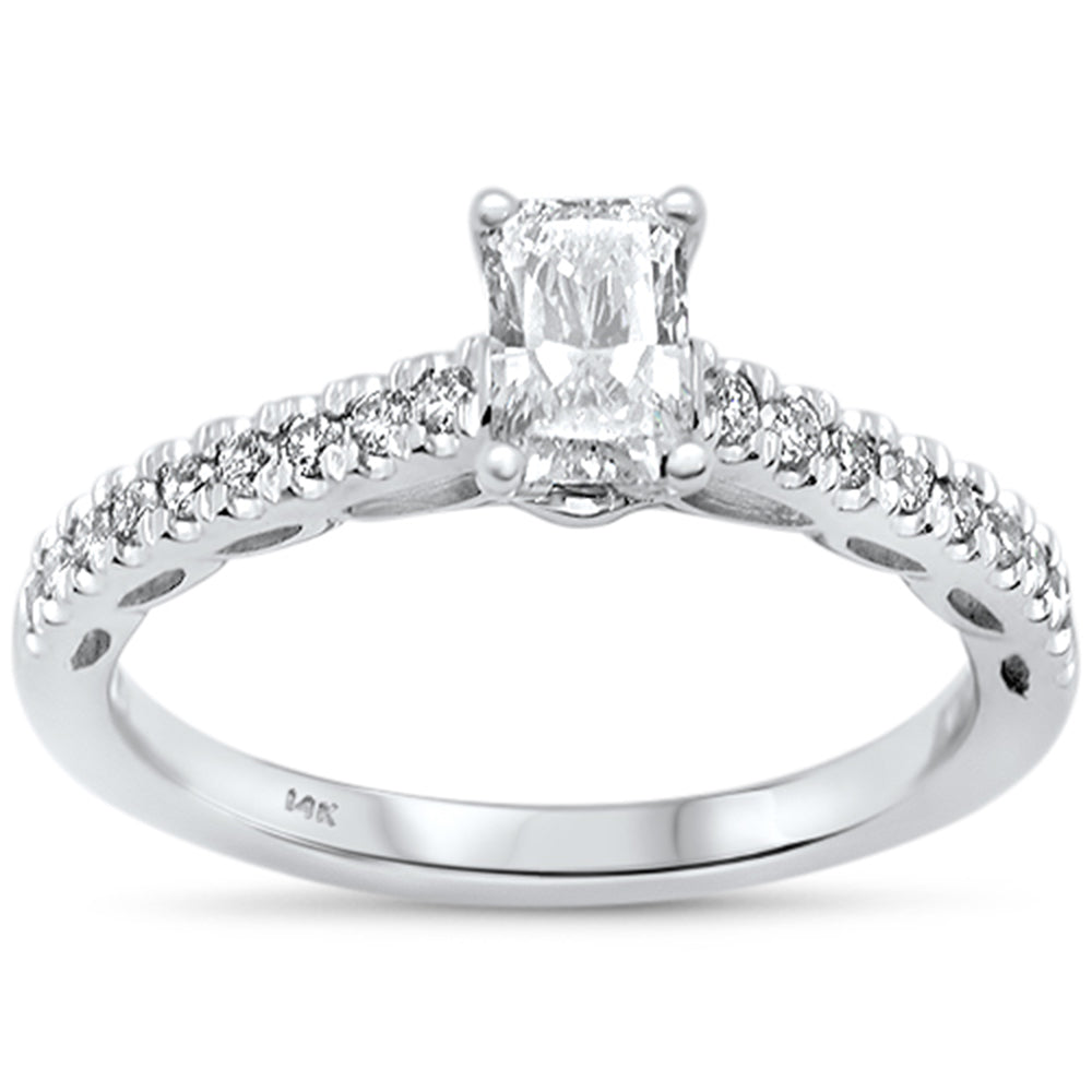 SPECIAL!.71ct G SI 14K White Gold Diamond Radiant Cut Engagement Ring Size 6.5