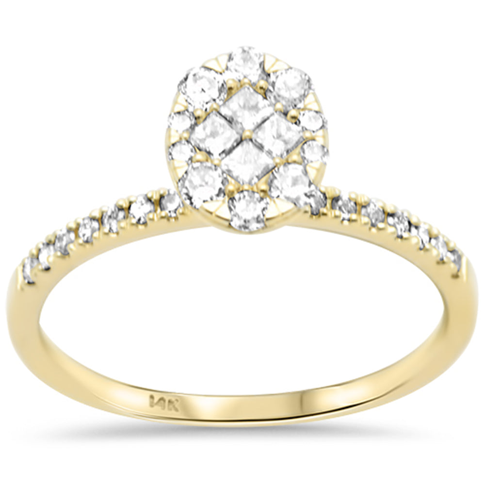 SPECIAL!.47ct G SI 14K Yellow Gold Diamond Oval Shape Engagement Ring Size 6.5
