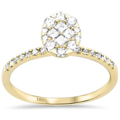 SPECIAL!.47ct G SI 14K Yellow Gold Diamond Oval Shape Engagement Ring Size 6.5