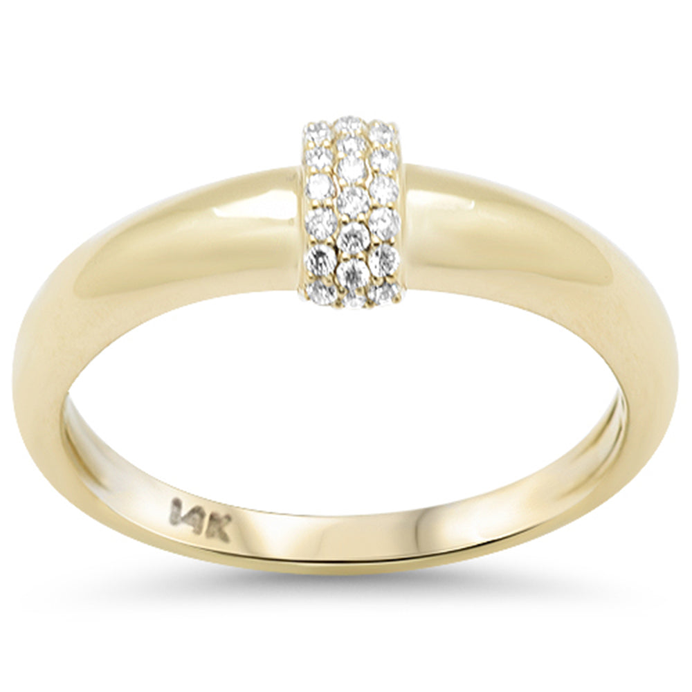 SPECIAL! .10ct G SI 14K Yellow Gold Diamond Dome Style Modern Band Ring Size 6.5