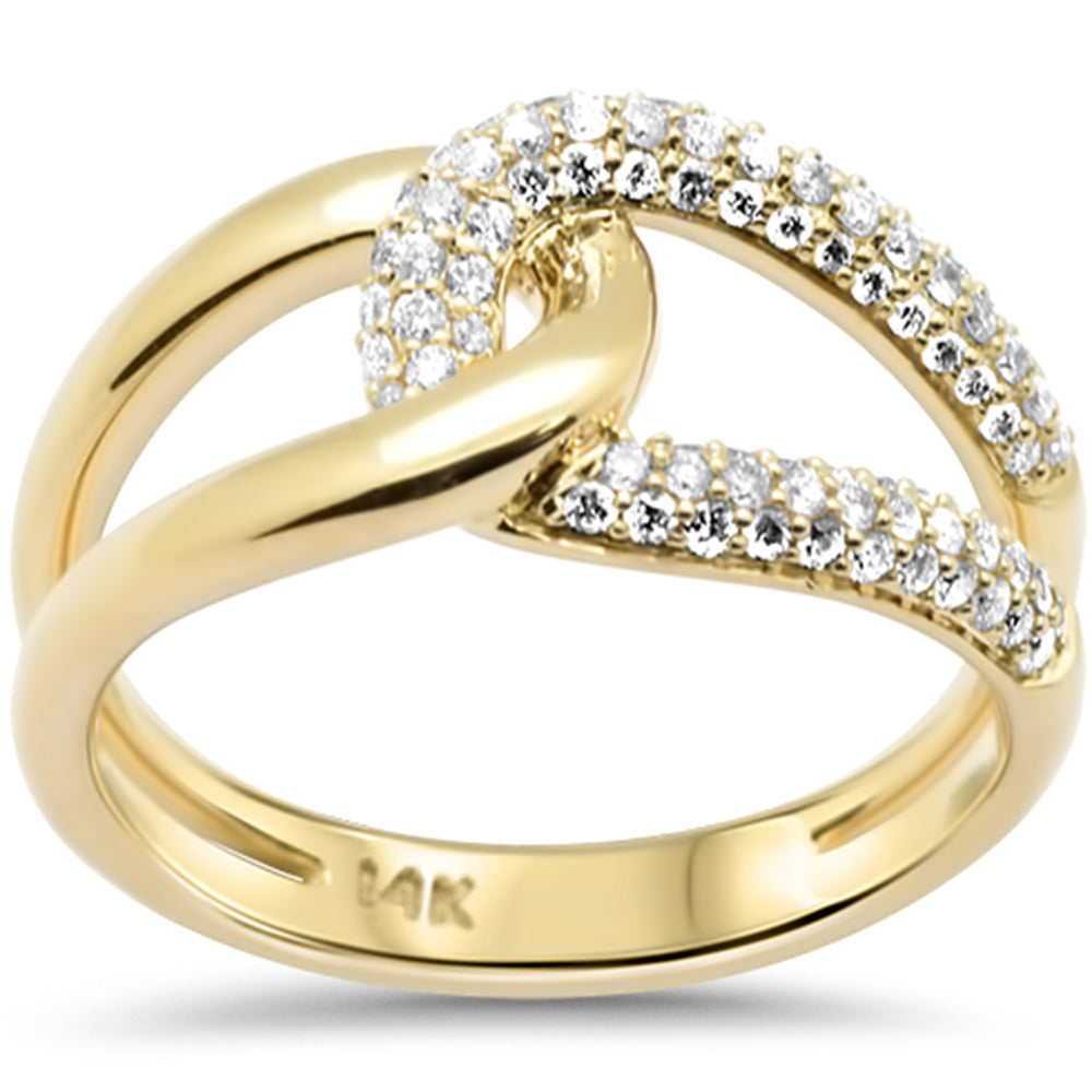 SPECIAL!.33ct G SI 14K Yellow Gold Diamond Infinity Band Ring Size 6.5