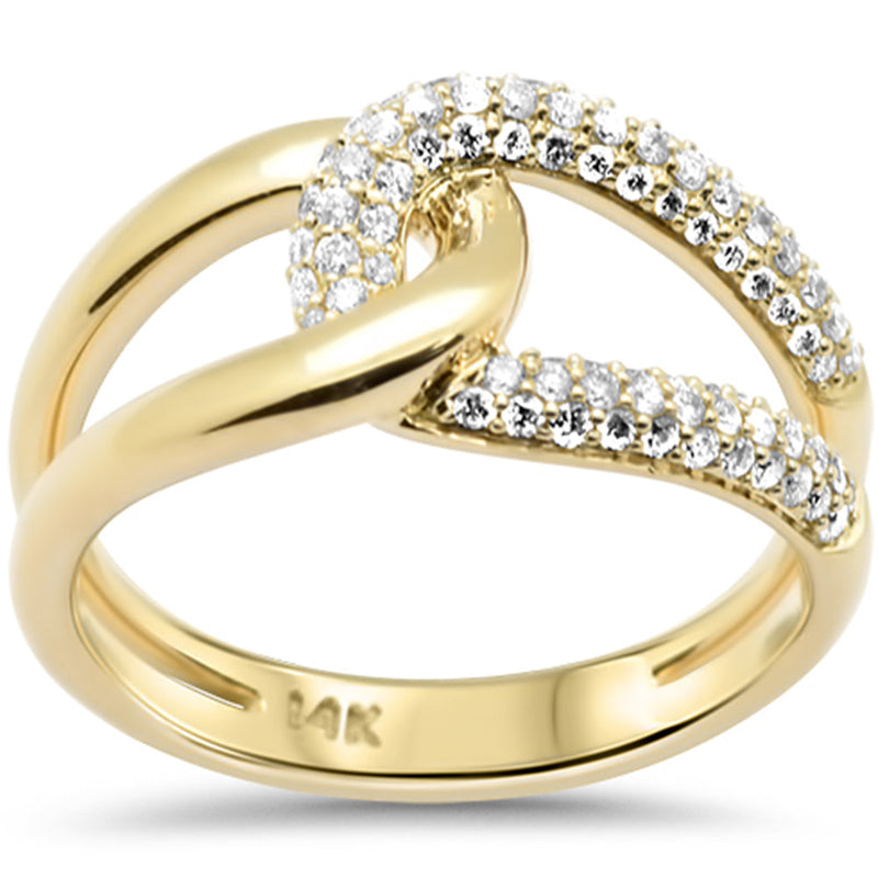 SPECIAL!.33ct G SI 14K Yellow Gold Diamond Infinity Band Ring Size 6.5