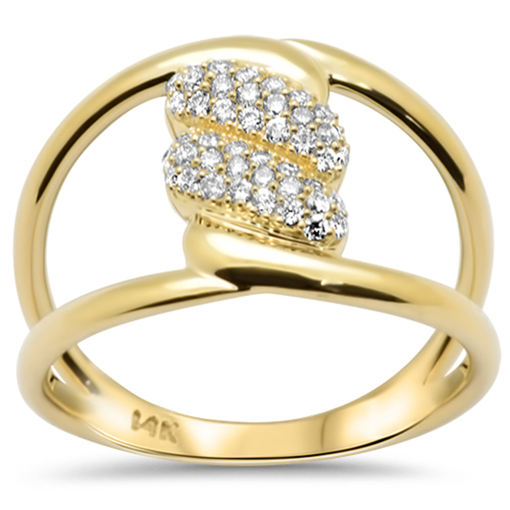 SPECIAL!.26ct G SI 14K Yellow Gold Diamond Twisted Band Ring Size 6.5
