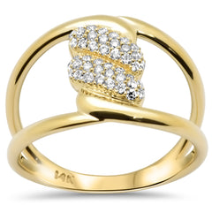 SPECIAL!.26ct G SI 14K Yellow Gold Diamond Twisted Band Ring Size 6.5