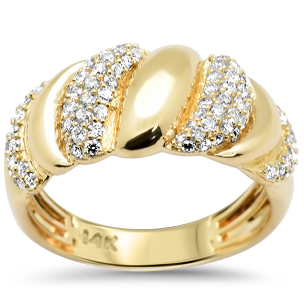 SPECIAL!.56ct G SI 14K Yellow Gold Diamond Dome Band Ring Size 6.5