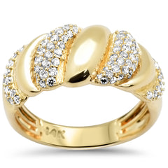 SPECIAL!.56ct G SI 14K Yellow Gold Diamond Dome Band Ring Size 6.5