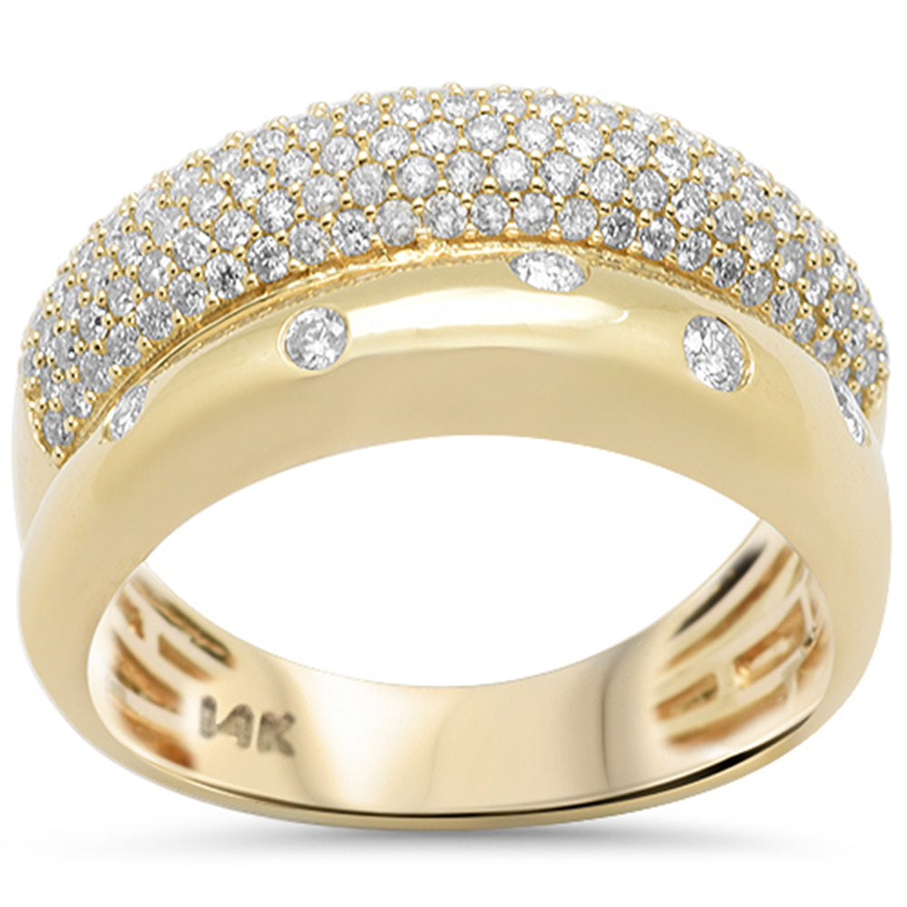 SPECIAL!.70ct G SI 14K Yellow Gold Diamond Dome Band Ring Size 6.5