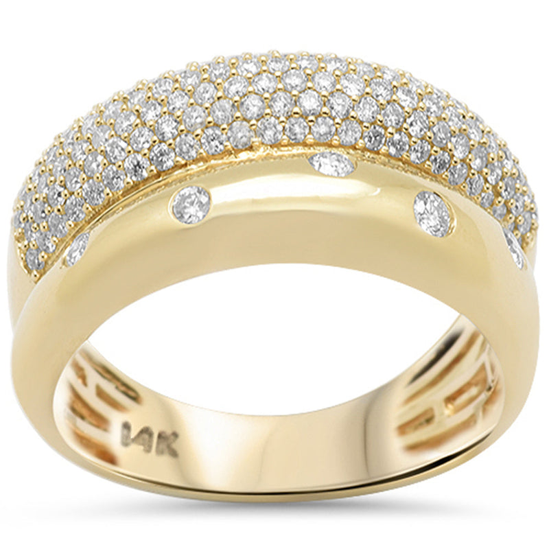 SPECIAL!.70ct G SI 14K Yellow Gold Diamond Dome Band Ring Size 6.5