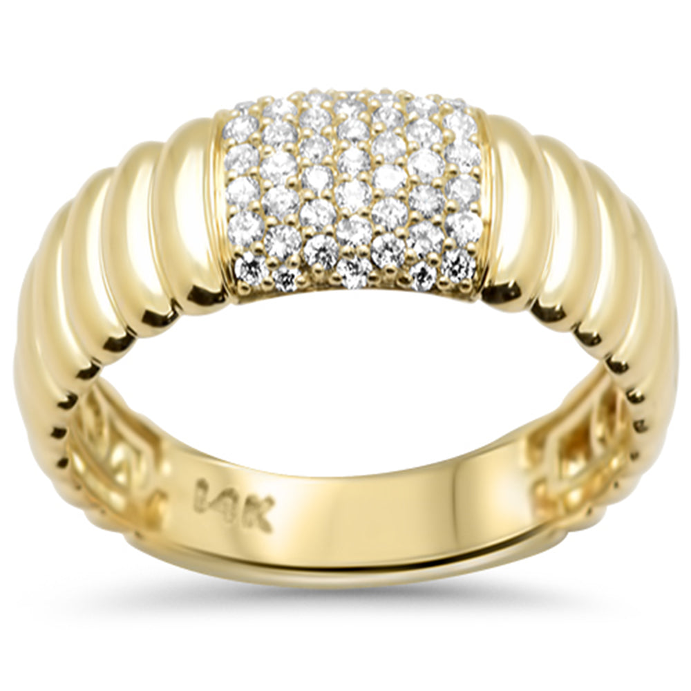 SPECIAL!.26ct G SI 14K Yellow Gold Diamond Dome Band Ring Size 6.5