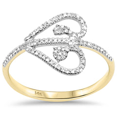 .11ct G SI 14K Yellow Gold Heart Shape Diamond Ring Size 6.5