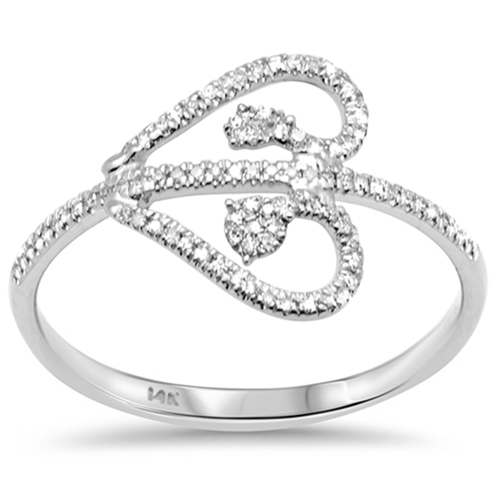 .12ct G SI 14K White Gold Heart Shape Diamond Ring Size 6.5