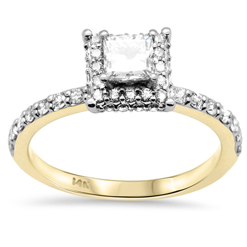 SPECIAL!.50ct G SI 14K Yellow Gold Princess Cut Diamond Engagement Ring Size 6.5
