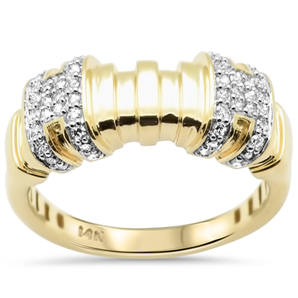SPECIAL!.25ct G SI 14K Yellow Gold Diamond Unique Style Dome Ring Size 6.5
