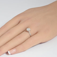 SPECIAL! 1.02ct GIA Certified 14K White Gold Round Diamond 6 Prong Set Solitaire Ring Size 6.5
