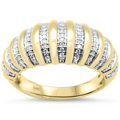 SPECIAL!.36ct G SI 14K Yellow Gold Diamond Dome Band Ring Size 6.5