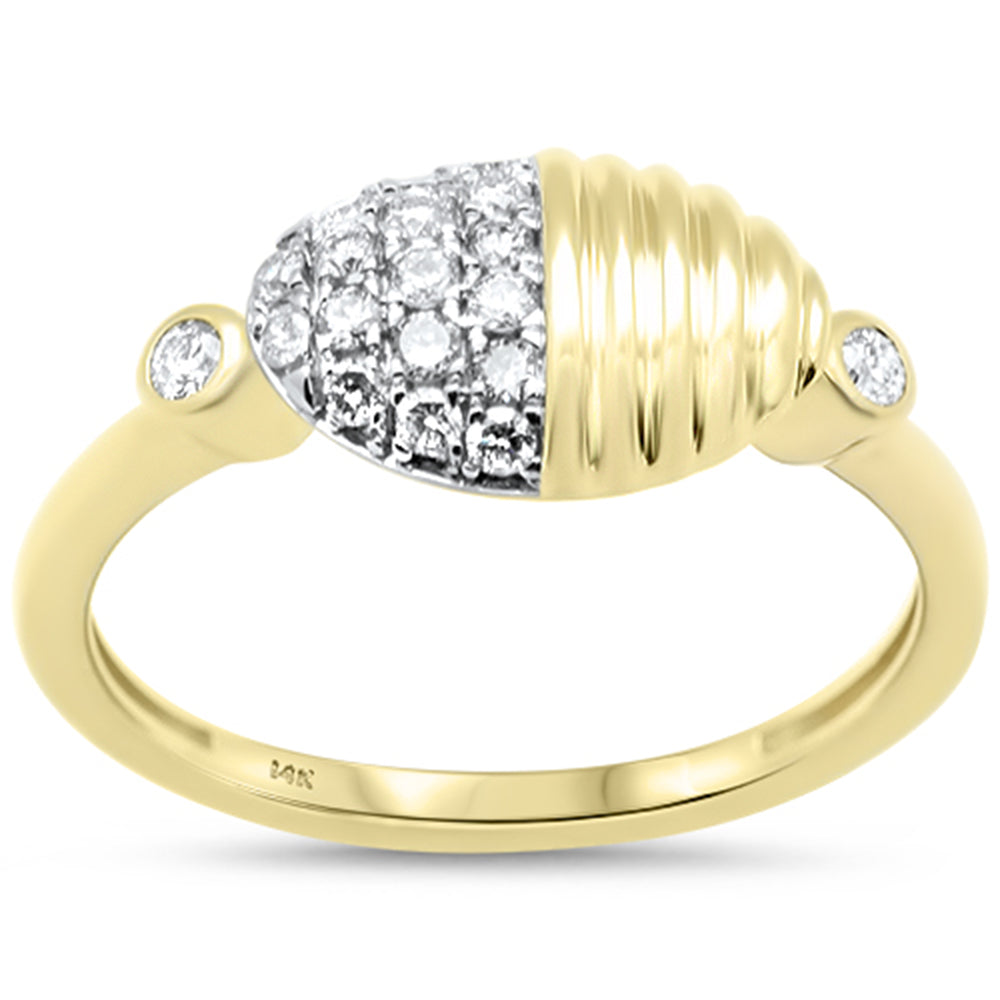 SPECIAL!.25ct G SI 14K Yellow Gold Trendy Style Womens Diamond Ring Size 6.5