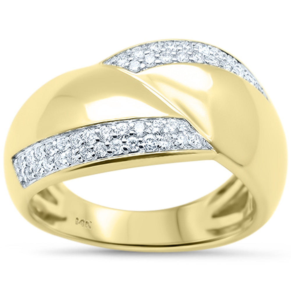 SPECIAL!.33ct G SI 14K Yellow Gold Diamond Dome Ring Size 6.5