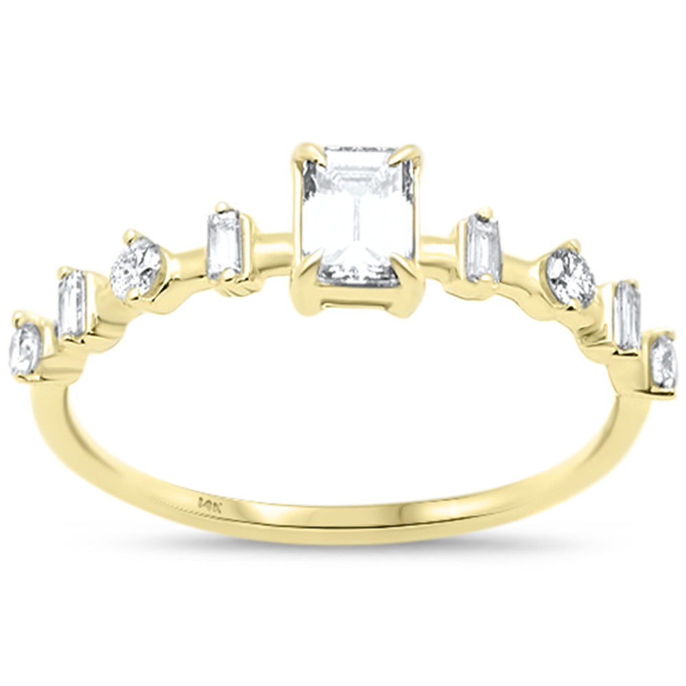 SPECIAL!.52ct G SI 14K Yellow Gold Emerald Cut Diamond Engagement Ring Size 6.5