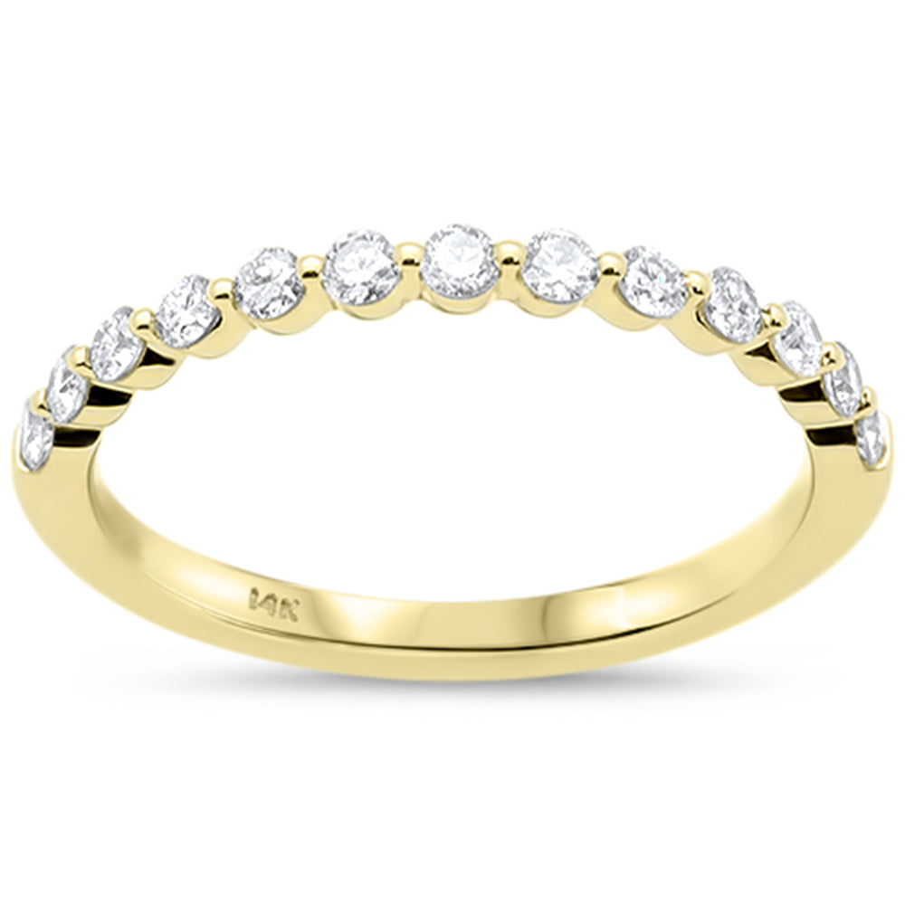SPECIAL!.36ct G SI 14K Yellow Gold Stackable Wedding Band Diamond Ring Size 6.5