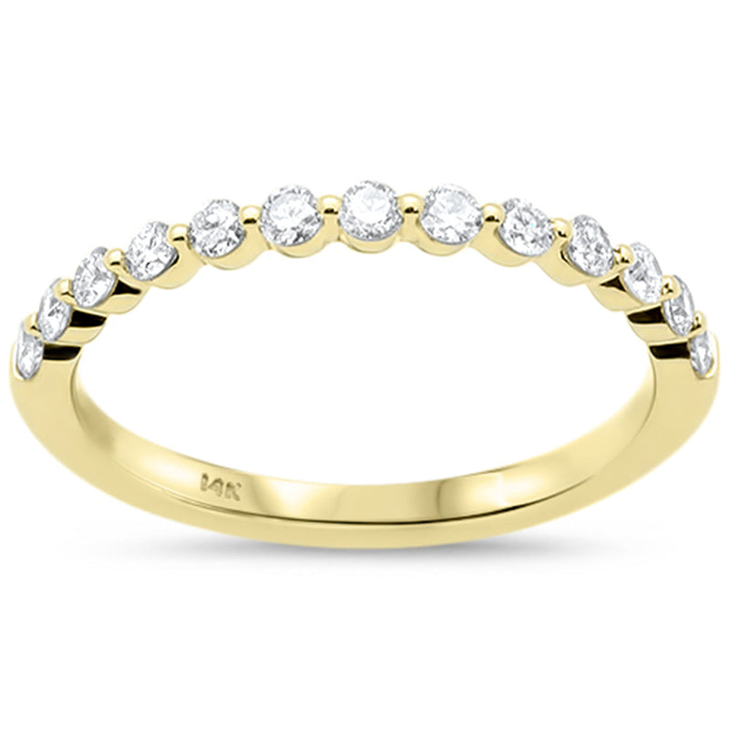SPECIAL!.36ct G SI 14K Yellow Gold Stackable Wedding Band Diamond Ring Size 6.5