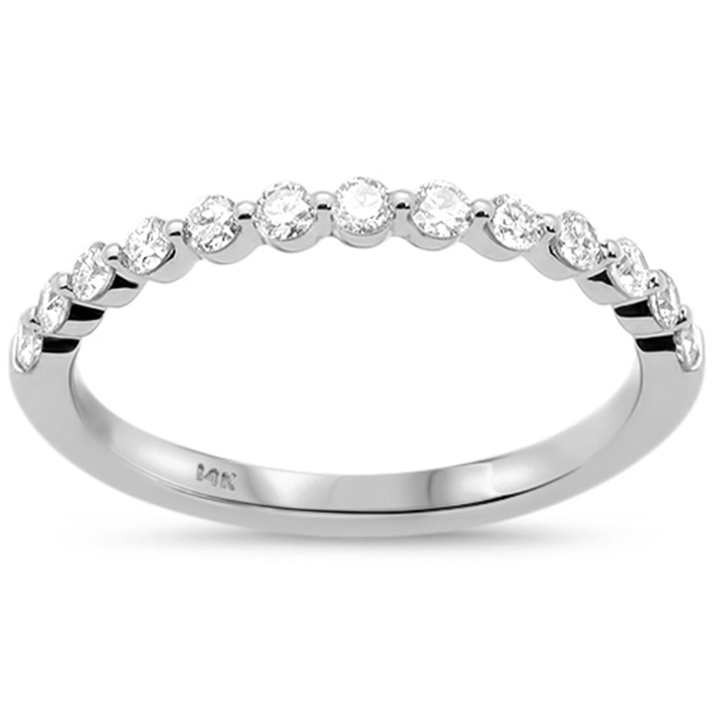 SPECIAL!.35ct G SI 14K White Gold Diamond Stackable Wedding Band Ring Size 6.5