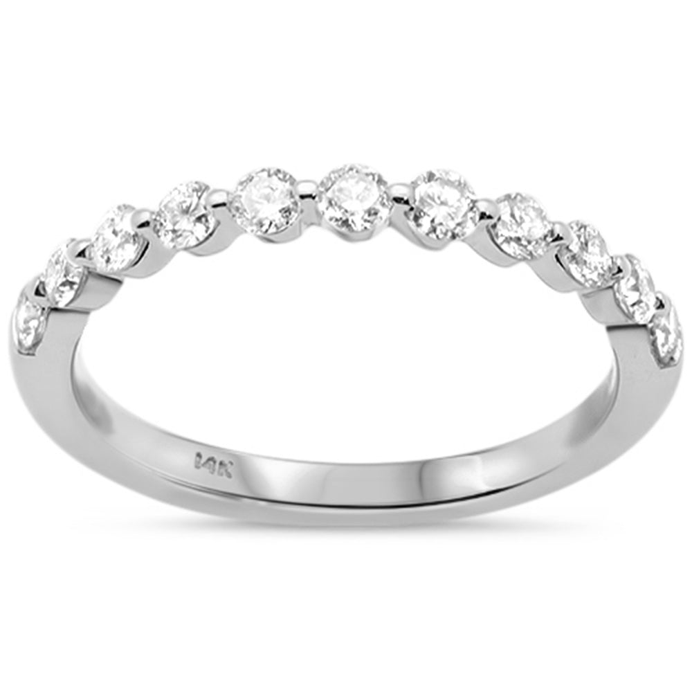 SPECIAL!.52ct G SI 14K White Gold Diamond Stackable Wedding Band Ring Size 6.5
