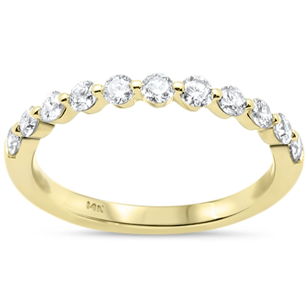 SPECIAL!.52ct G SI 14K Yellow Gold Diamond Stackable Wedding Band Ring Size 6.5