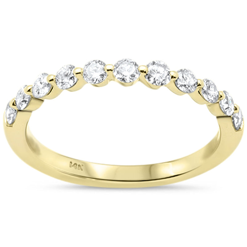SPECIAL!.52ct G SI 14K Yellow Gold Diamond Stackable Wedding Band Ring Size 6.5